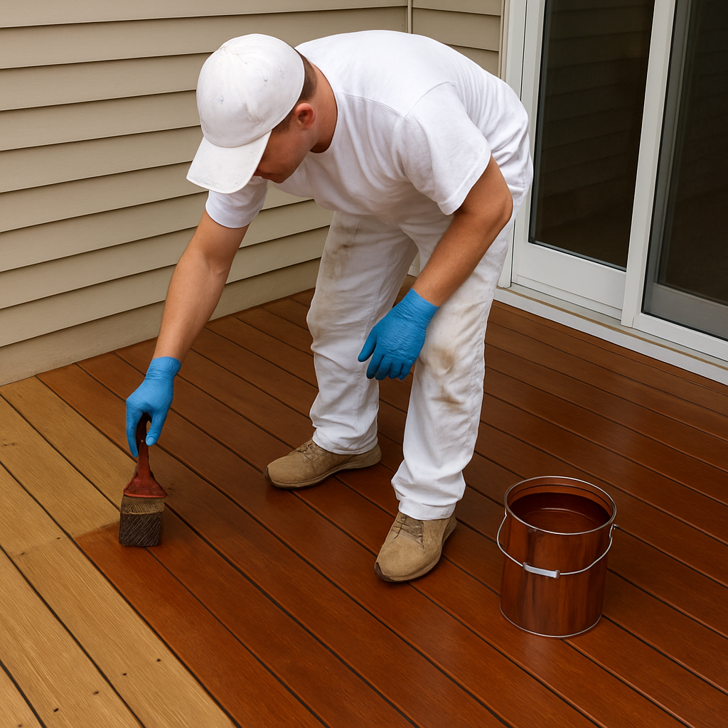Professional deck painting